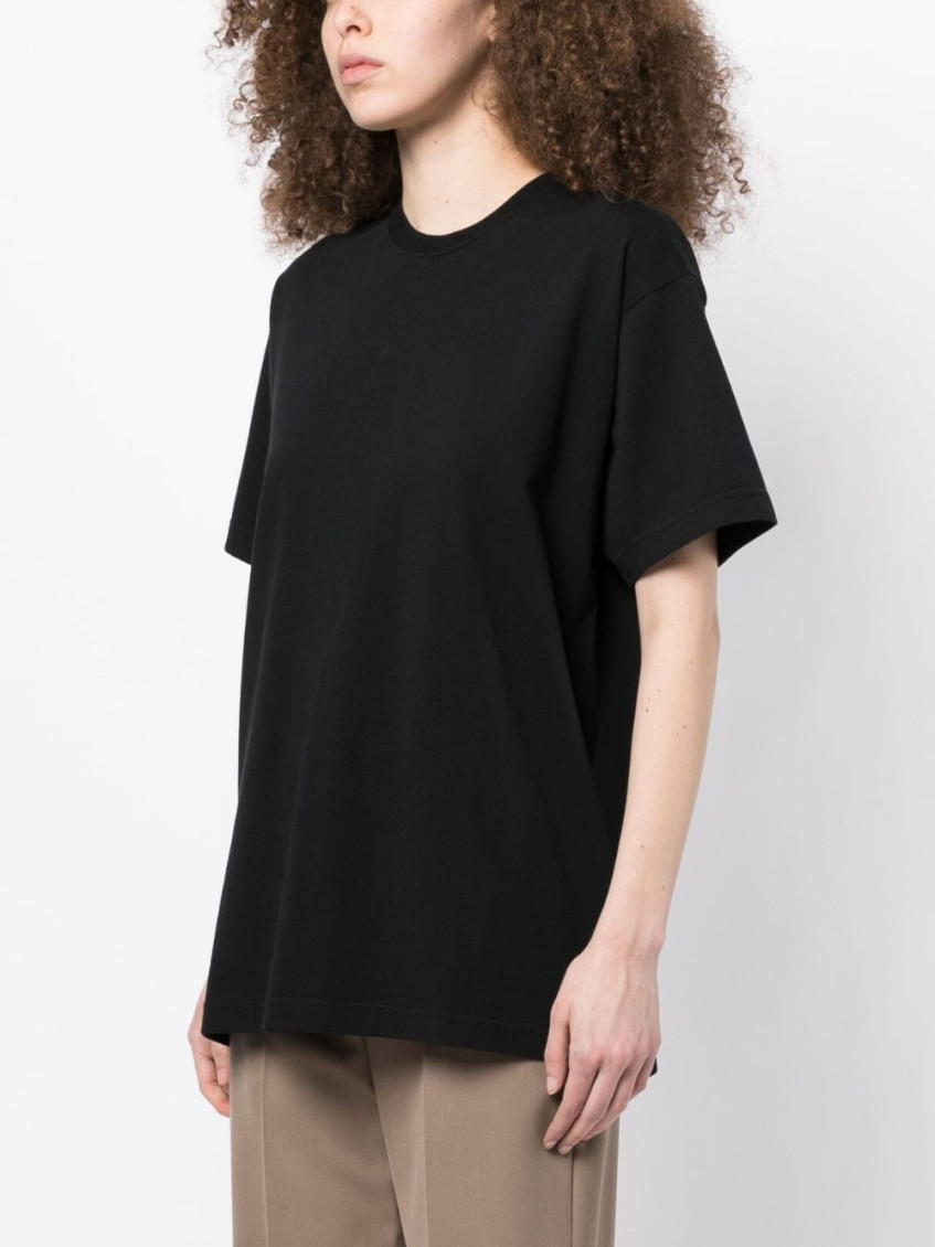 Crew-neck cotton T-shirt - Black