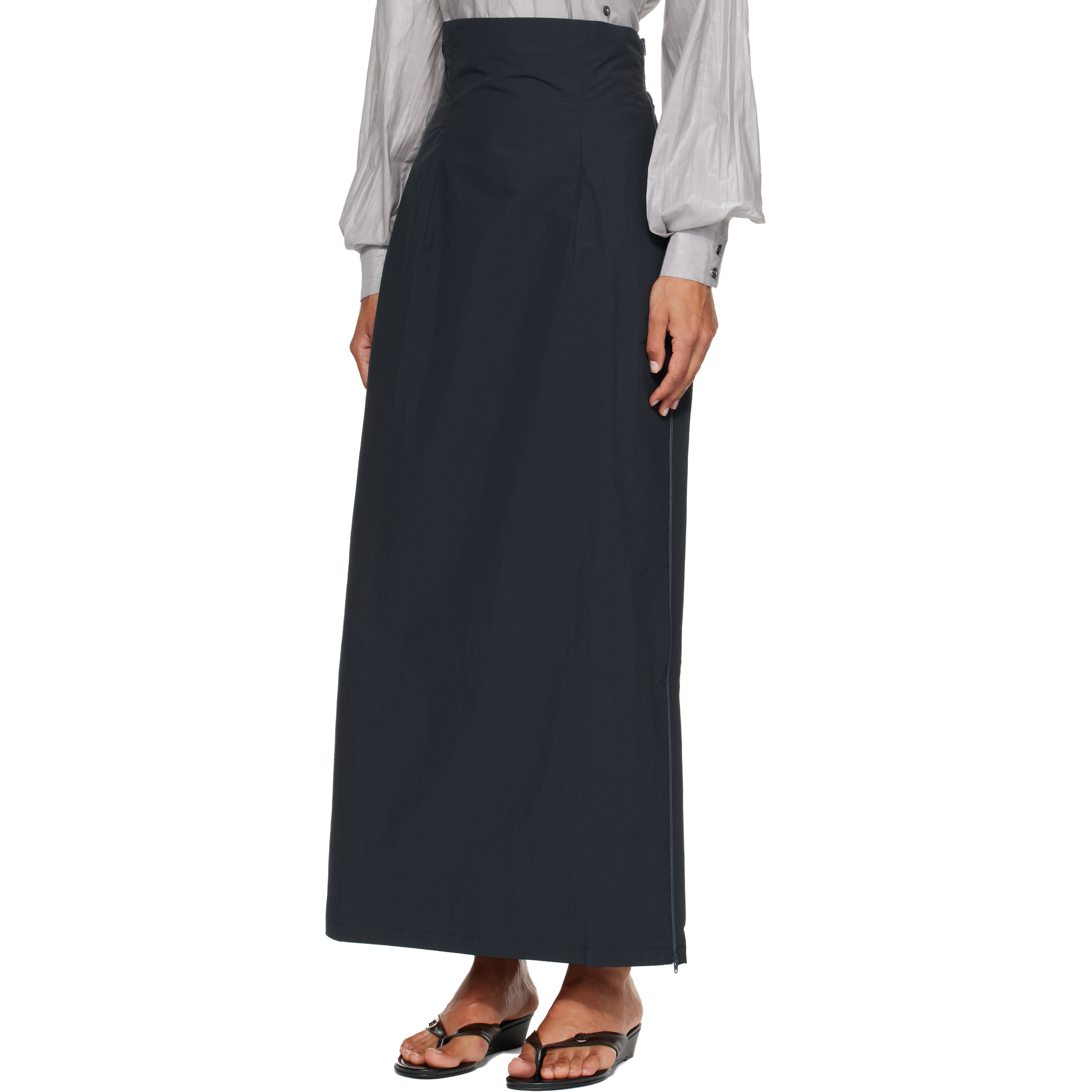 Navy Fosca Maxi Skirt