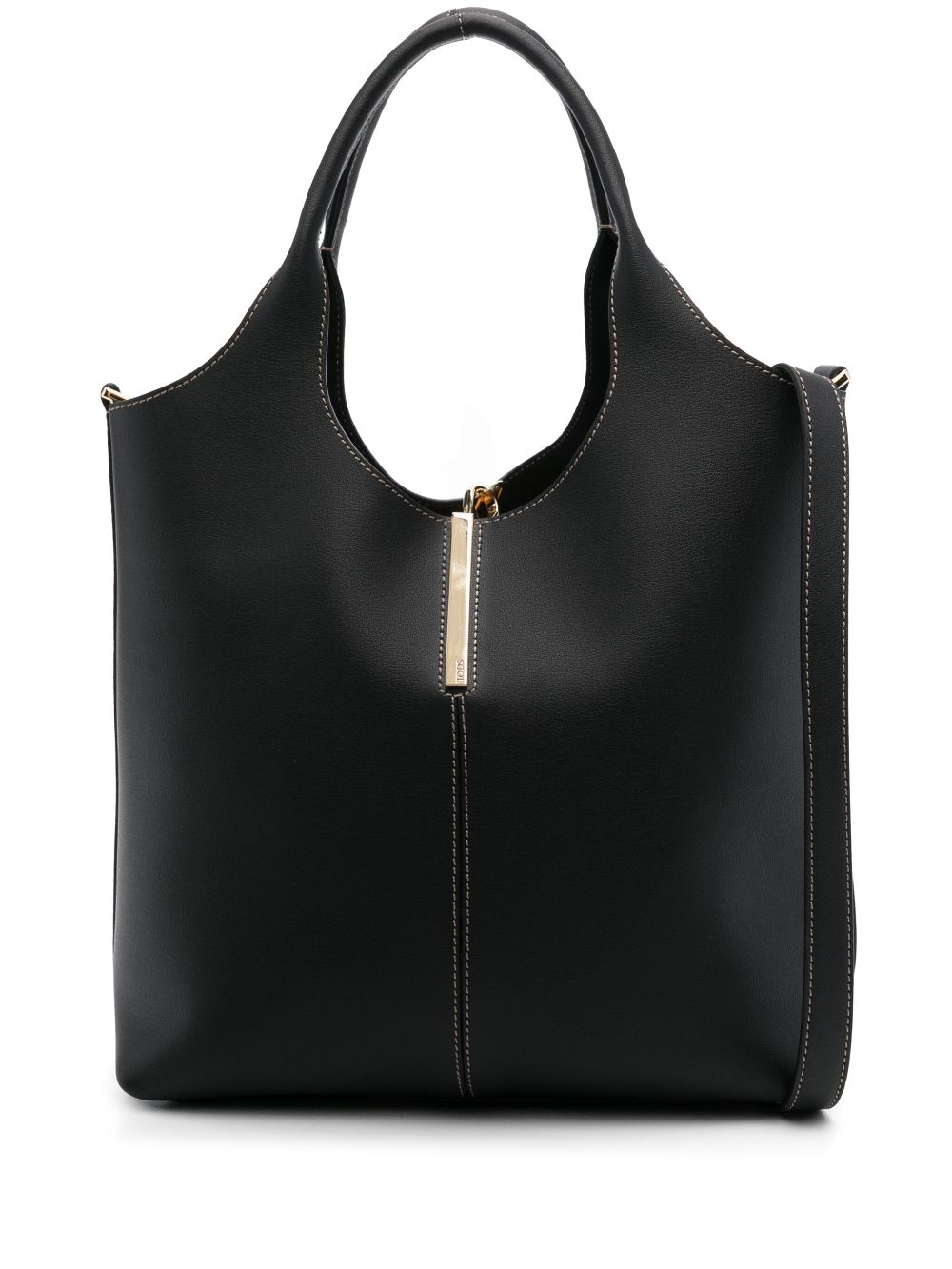 Leather tote bag - Black