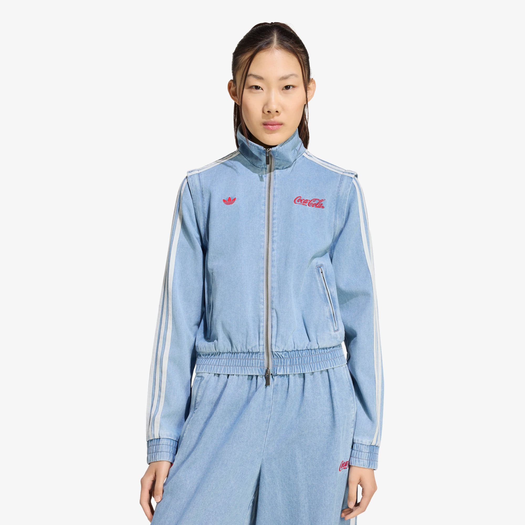Jacket adidas x Coca Cola Firebird Reg Denim Track Top Light Deni