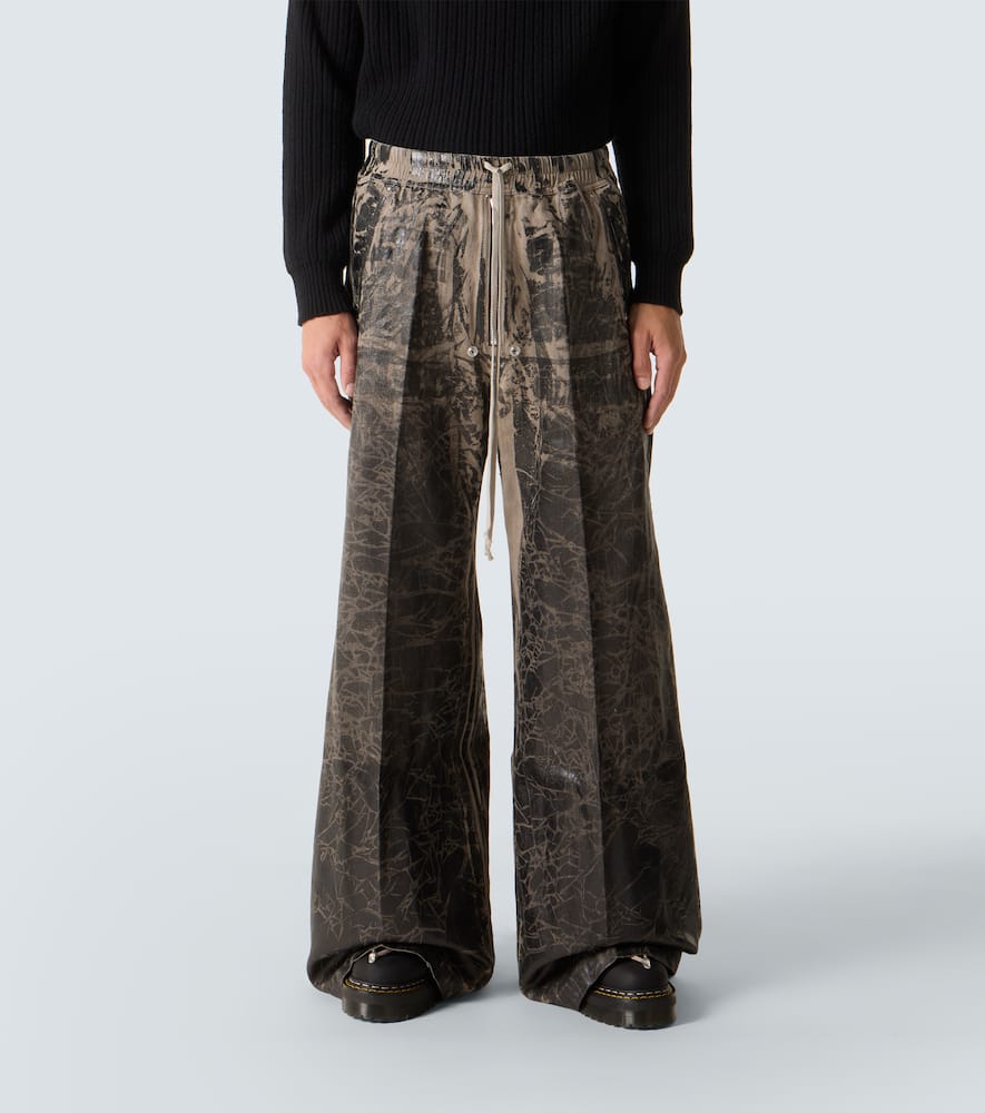 DRKSHDW coated cotton wide-leg pants
