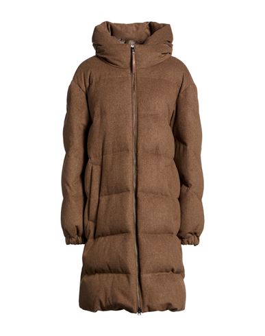 Woman Puffer Taupe Size XL Virgin Wool