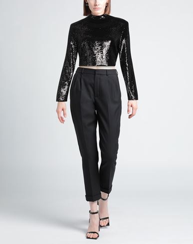 Woman Top Black Size 6 Polyester, Elastane