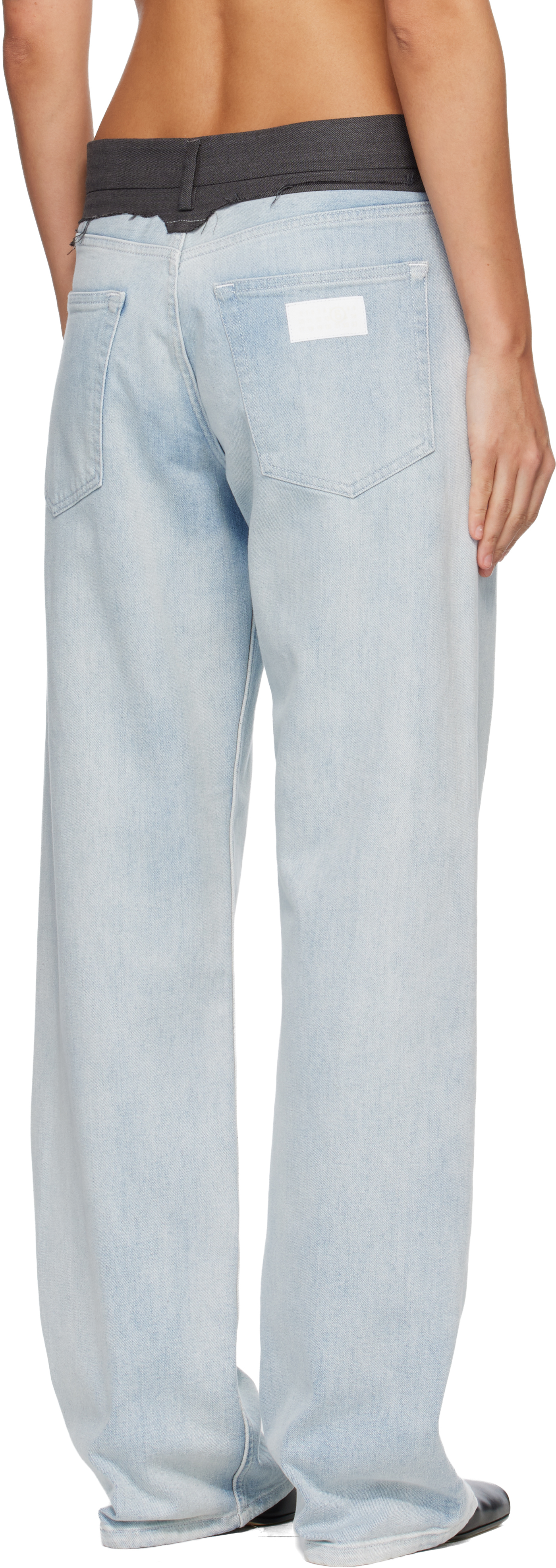 Blue Straight-Leg Jeans