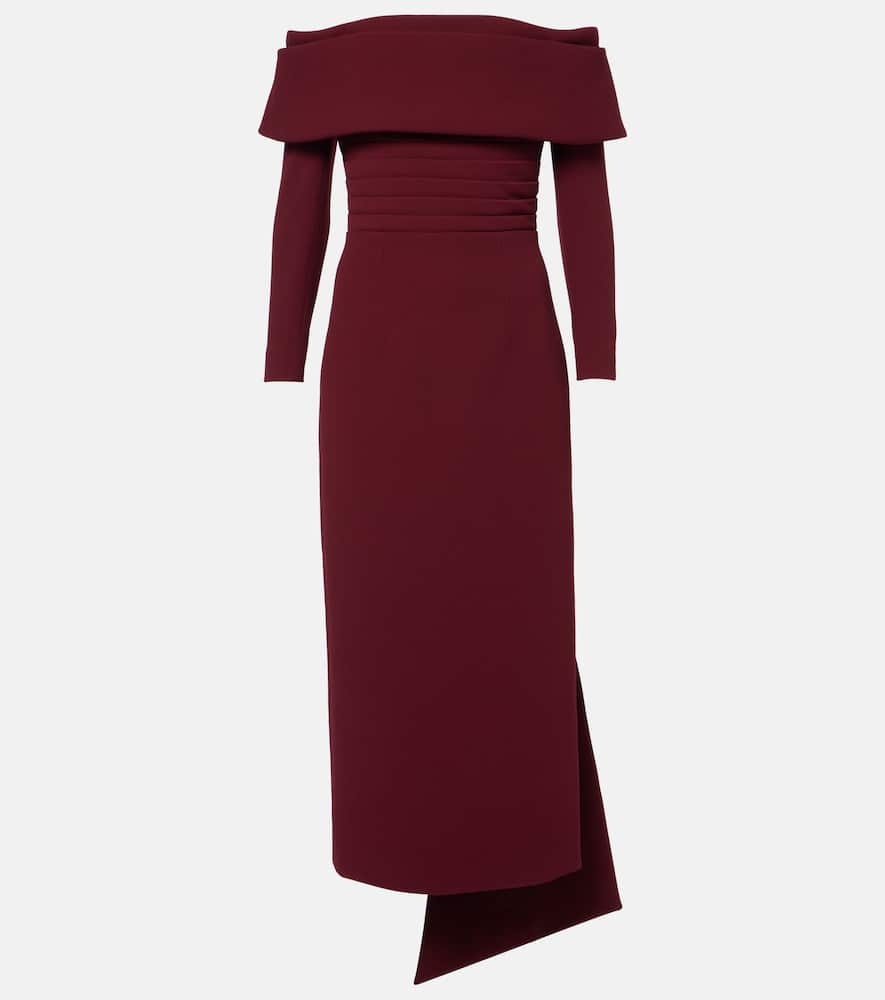 Derika off-shoulder crêpe midi dress