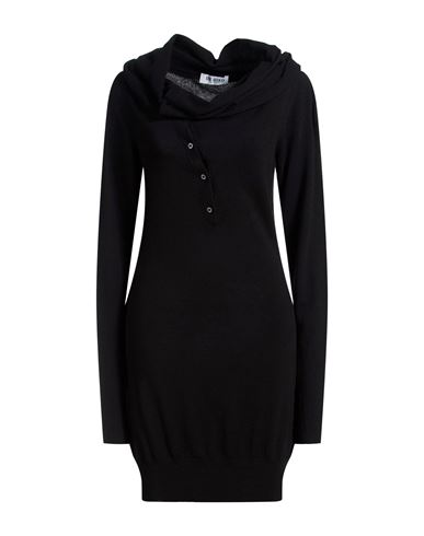 Woman Mini dress Black Size 6 Virgin Wool, Cashmere