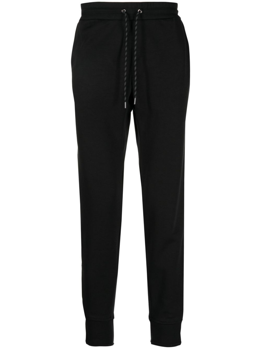 Logo-print strap cotton track pants - Black