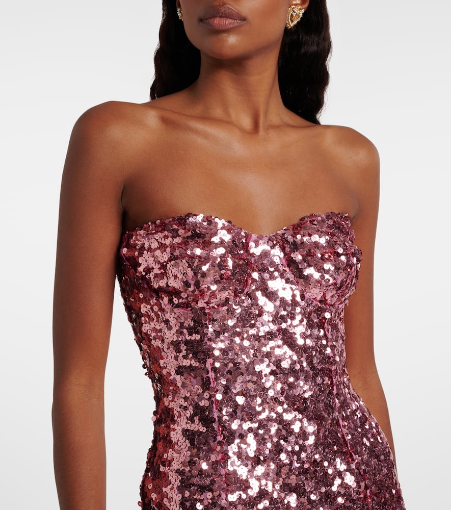 Sequined bustier dress