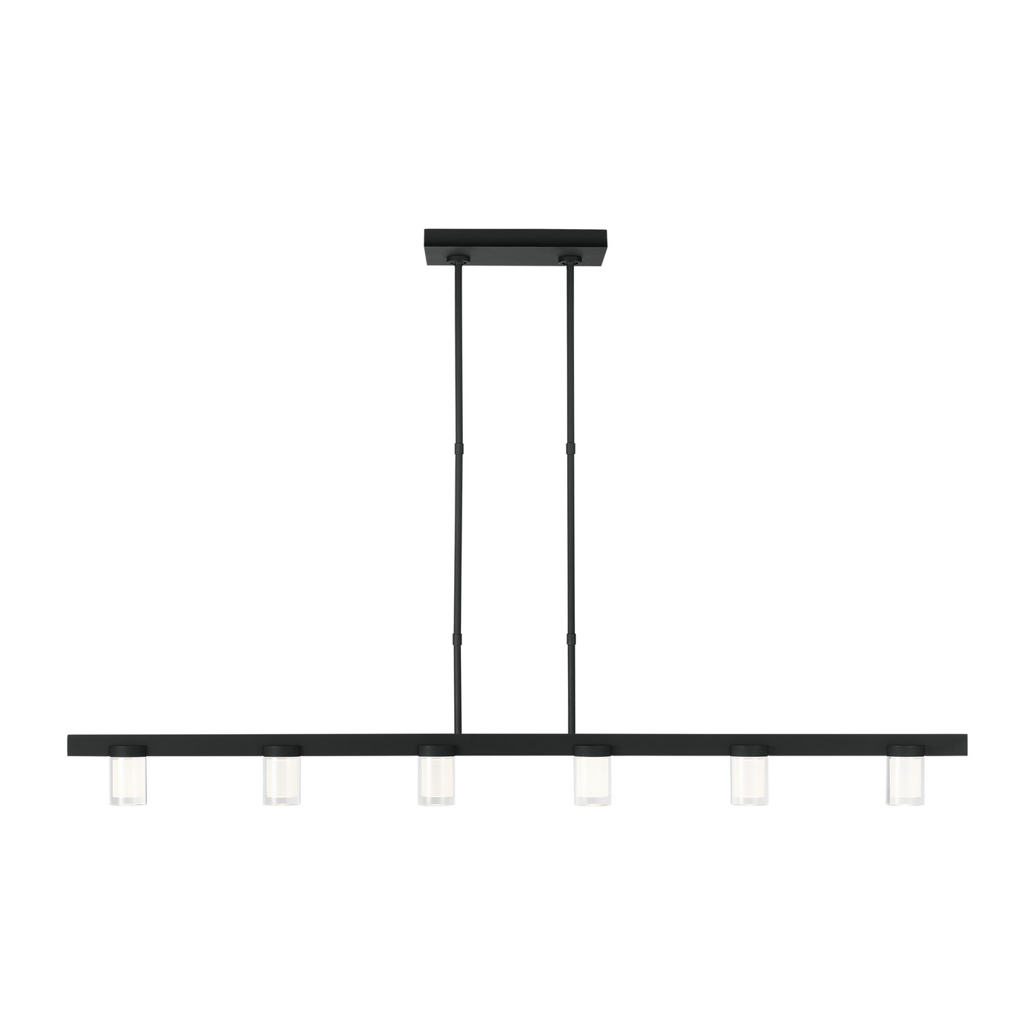 Nightshade Black LED Linear Suspension from the Esfera Collection