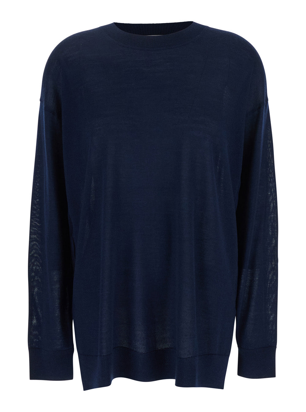 Wool-Silk-Cashmere Blend Sweater — Blue