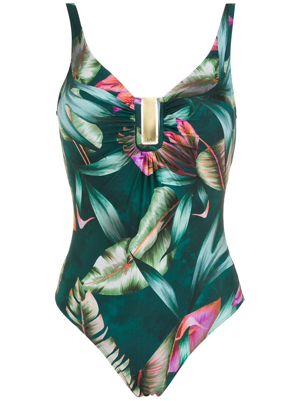 Mirassol leaf-print swmsuit - Green