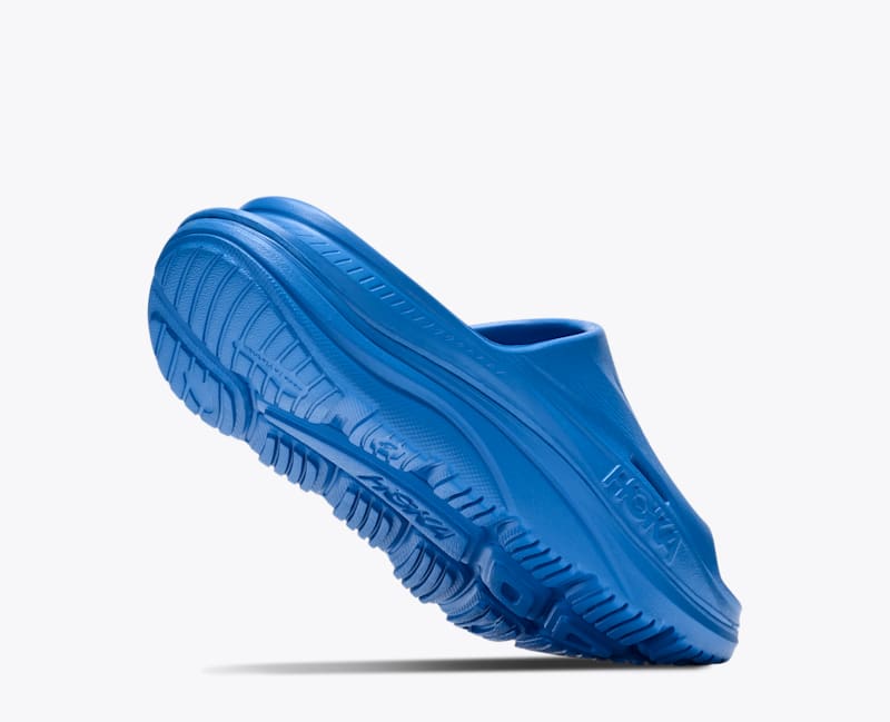 HOKA ORA Recovery Slide 3 Shoes in Virtual Blue/Virtual Blue