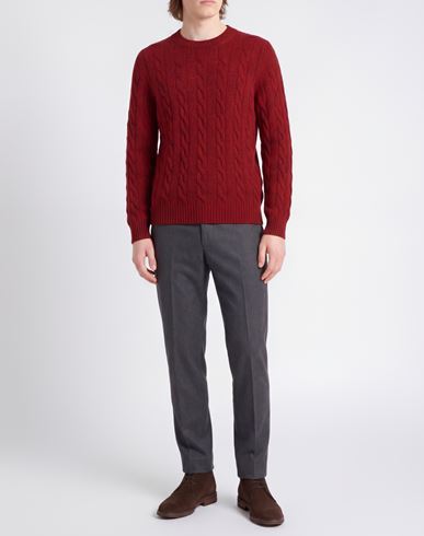 Man Sweater Red Size 42 Virgin Wool