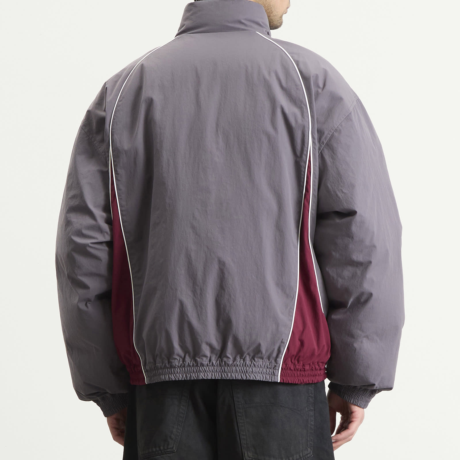 Men's Reversible Nylon Padded Jacket Smoky Purple