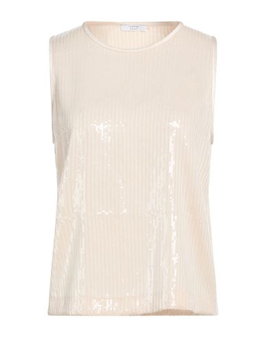 Woman Top Cream Size 6 Polyester, Viscose, Polyamide
