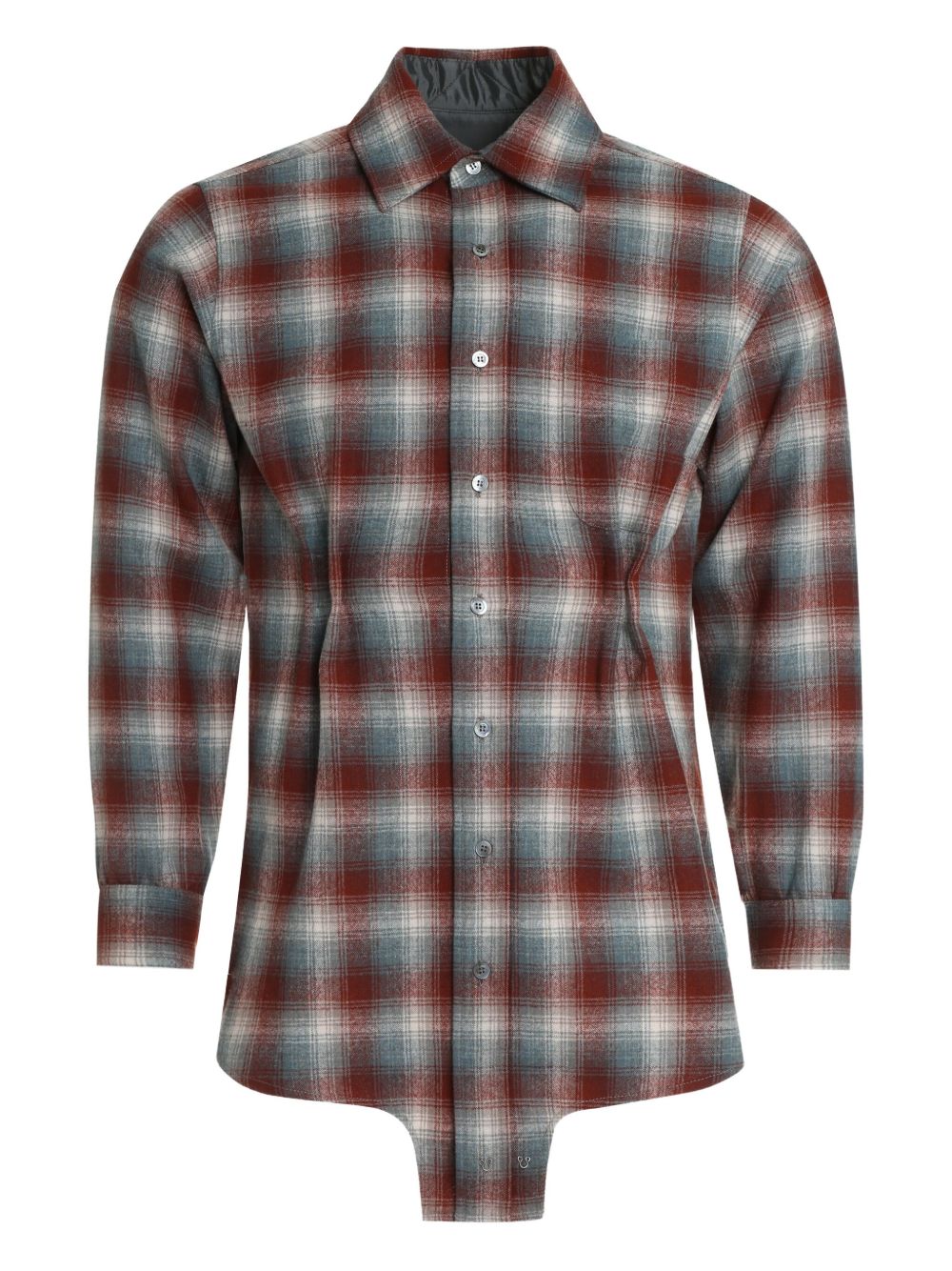 Plaid button-up shirt - Brown