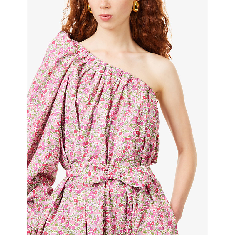 Womens Antiparos Bow-Belt Cotton Maxi Dress