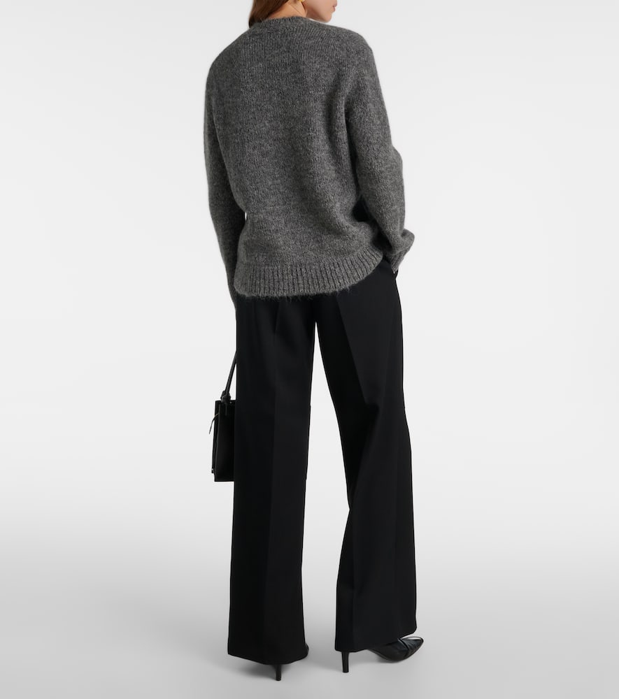 Oversized alpaca and wool-blend sweater