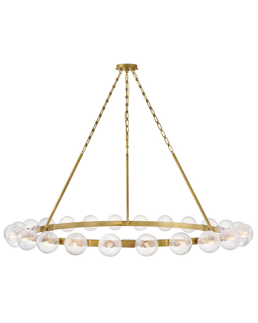 Lacquered Brass LED Chandelier from the Coco Collection