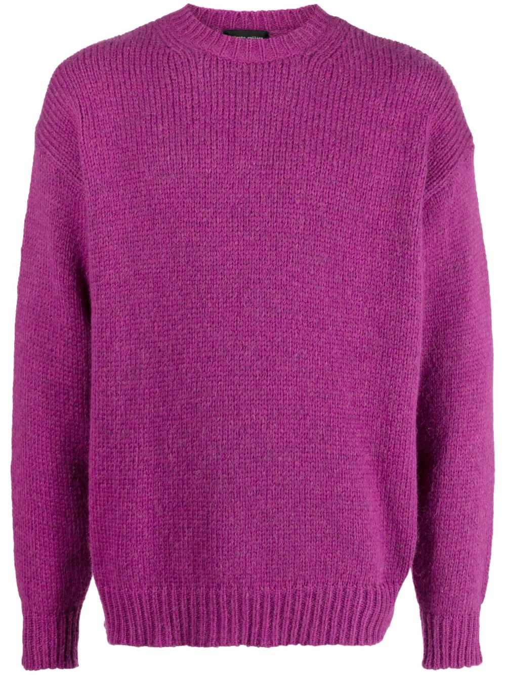 Long-sleeve knitted jumper - Purple