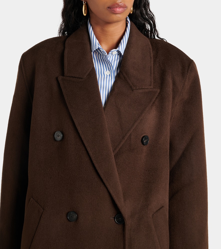 Gaia double-breasted wool-blend coat