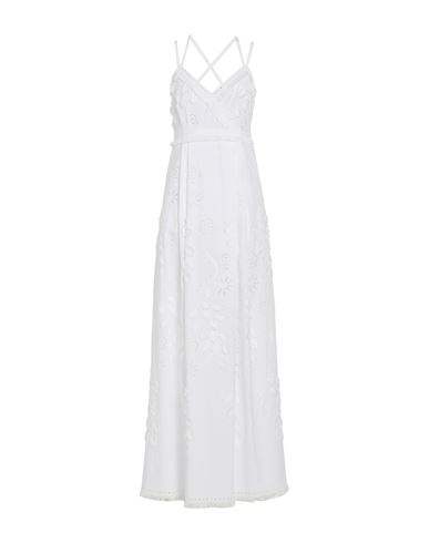 Woman Maxi dress White Size 4 Polyester, Cotton