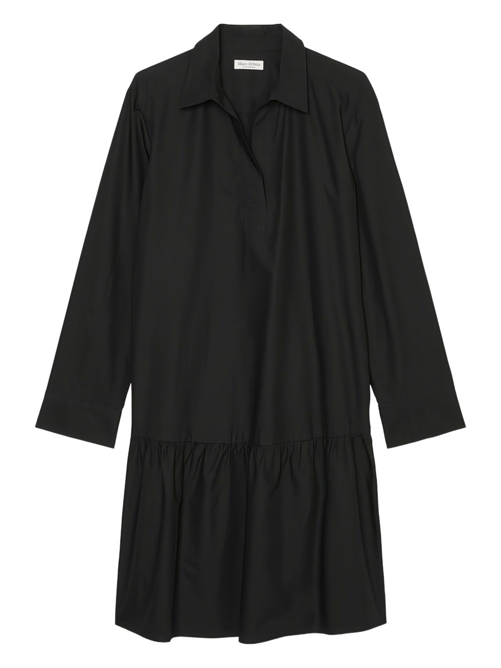 Collared button-up dress - Black