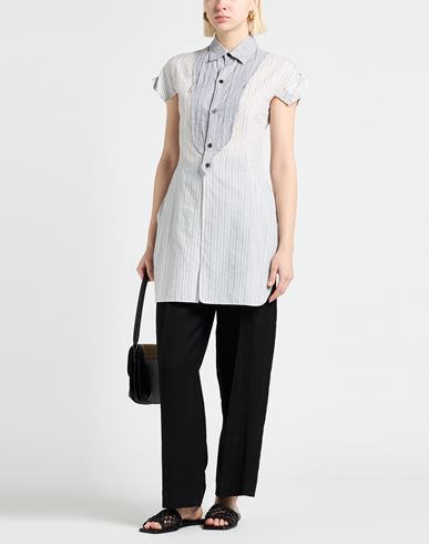 Woman Shirt Grey Size 1 Cotton, Cupro, Linen