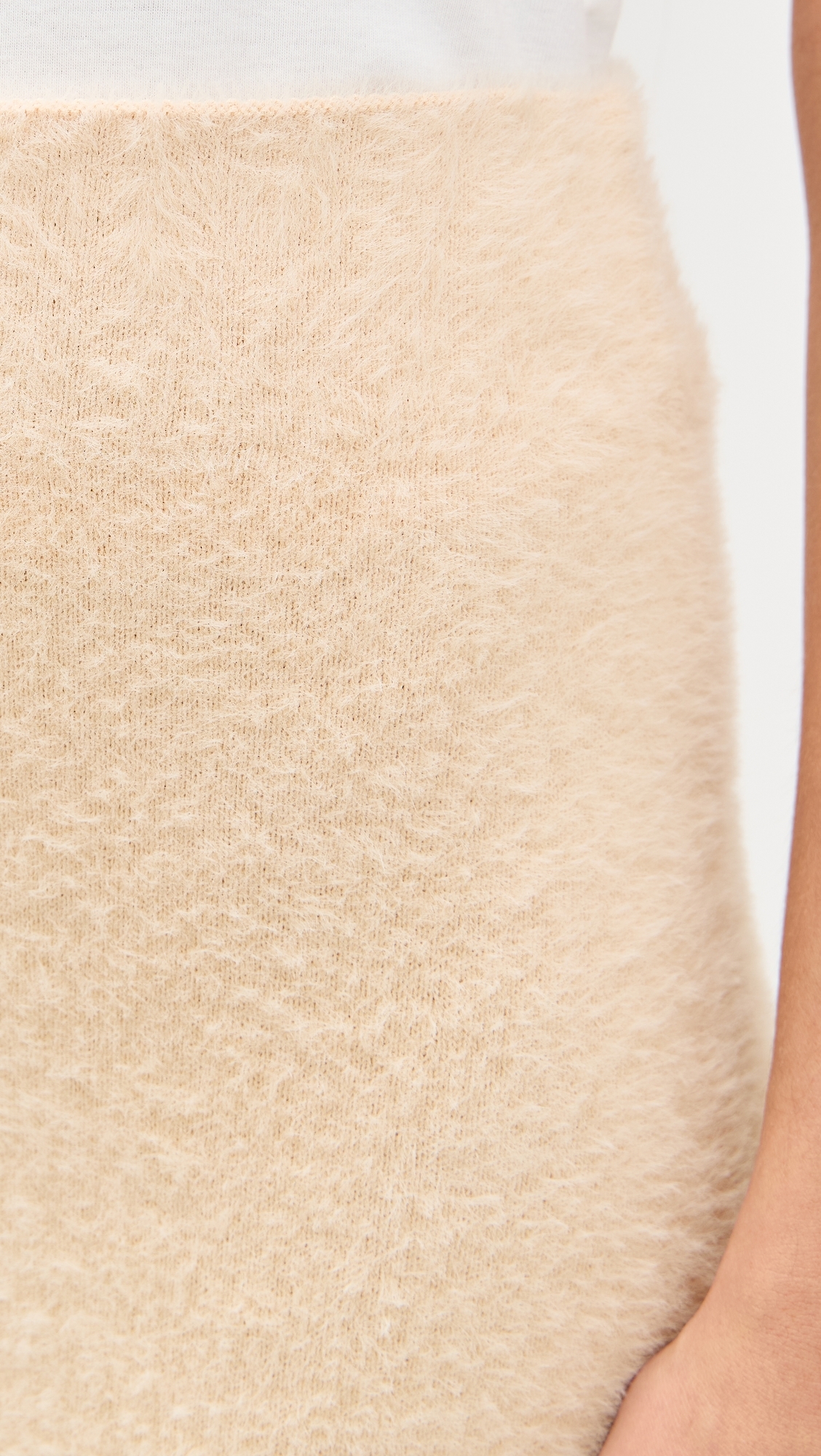 Fuzzy Midi Skirt Black