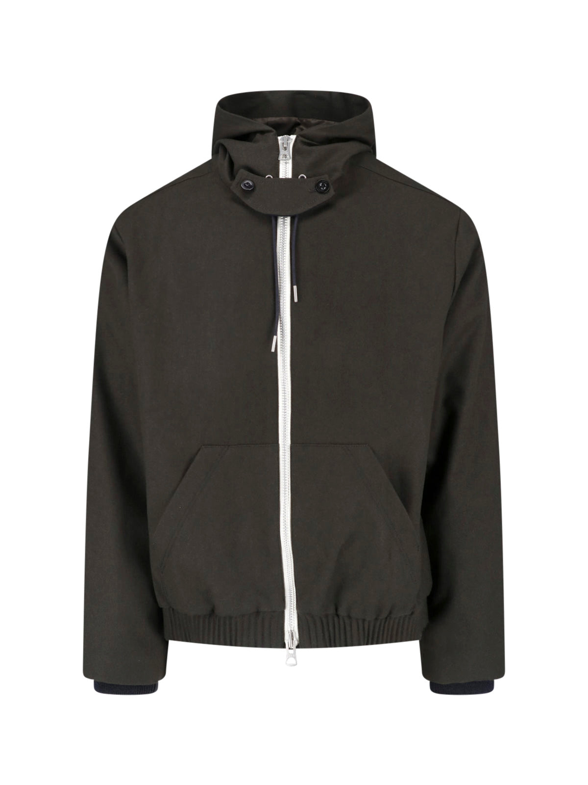 Wool-Blend Knit Sweatshirt Sweater with Cupro Lining