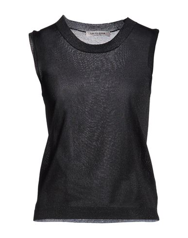 Woman Sweater Black Size 2 Viscose, Metallic fiber