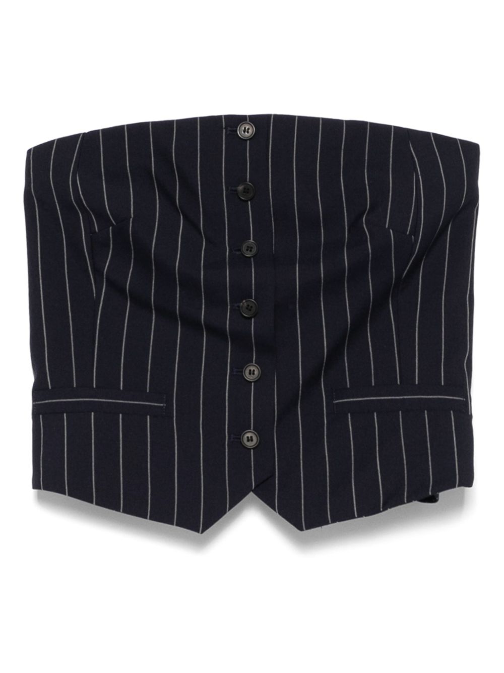 Pinstriped top - Blue