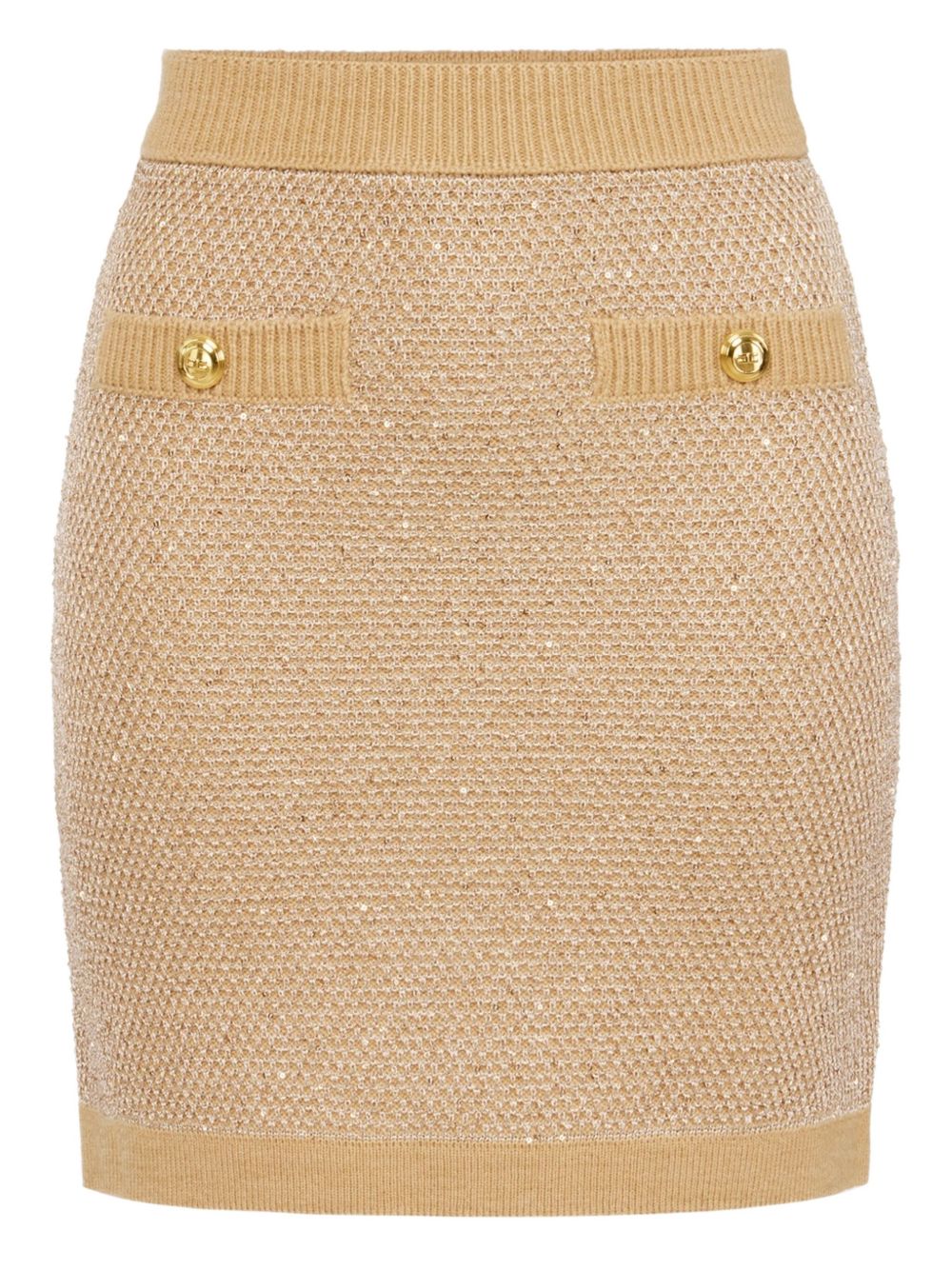 Wool Knit Skirt — Honey