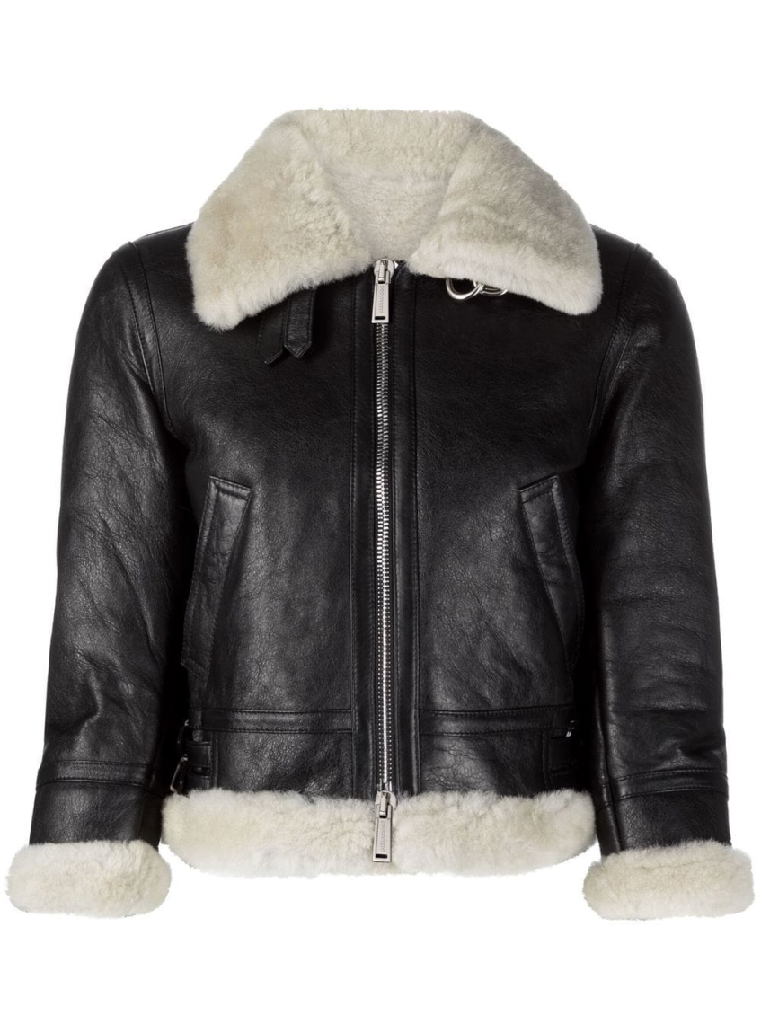Shearling Jacket With Logo