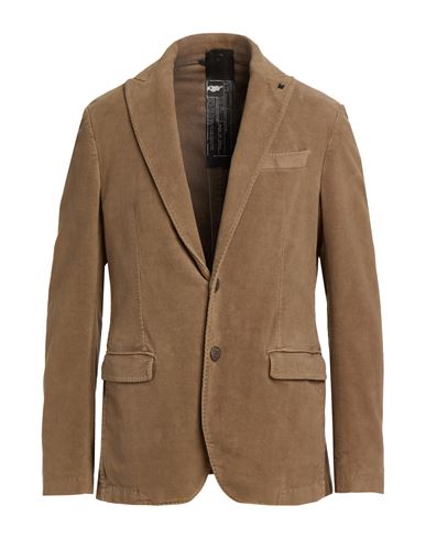 Man Blazer Camel Size 36 Cotton, Elastane