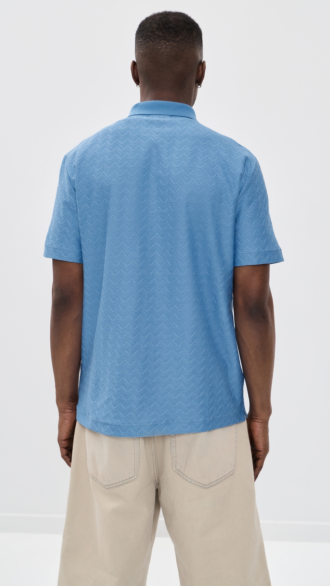 Short Sleeve Polo Light Blue Tones
