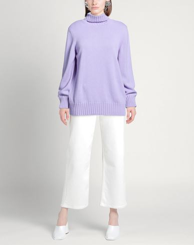 Woman Turtleneck Lilac Size L Cashmere
