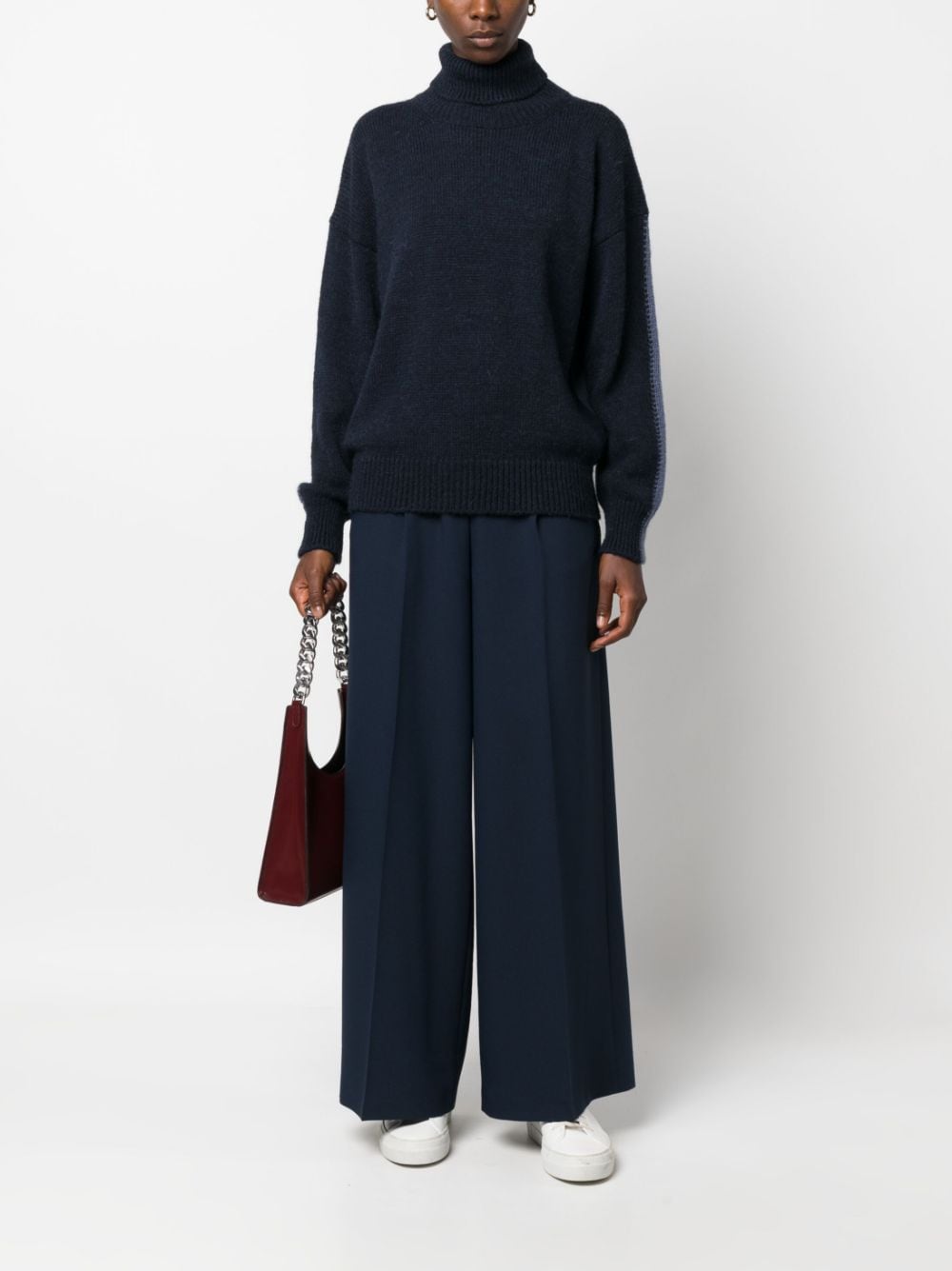 - Mohair Wool Turtleneck Sweater