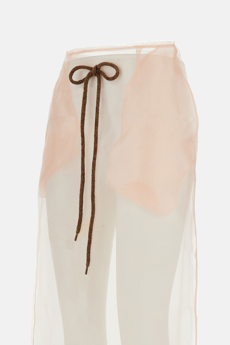 Sheer Column Midi Skirt