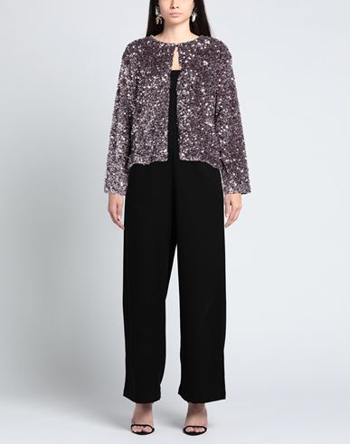 Woman Jacket Mauve Size L Polyester, Elastane