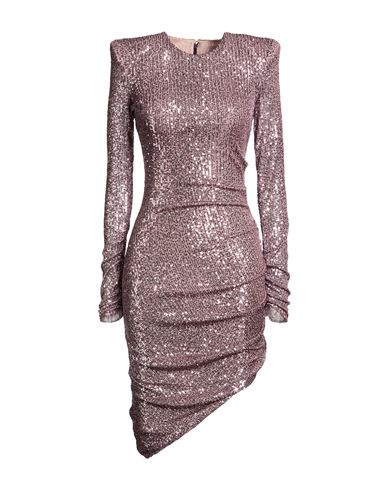 Woman Midi dress Lilac Size 10 Polyester, Elastane