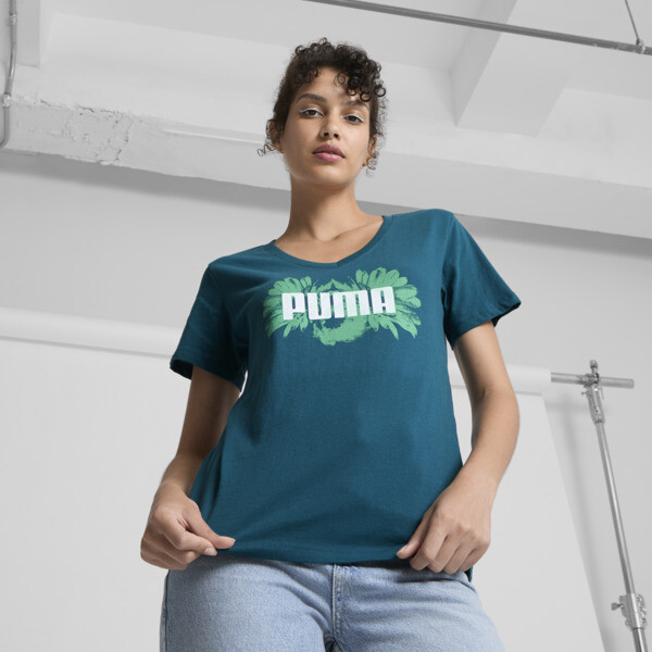 PUMA In Full Bloom Women's T-Shirt in Green