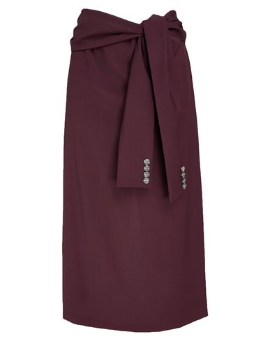 Woman Midi skirt Plum Size 0 Polyester, Wool, Elastane