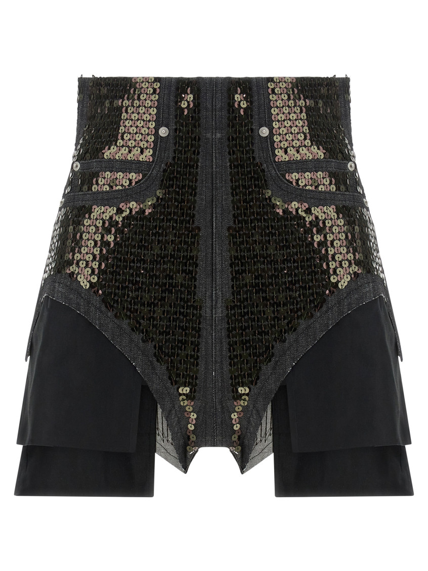 Rick Owens - high waist sequin shorts back front pocket
