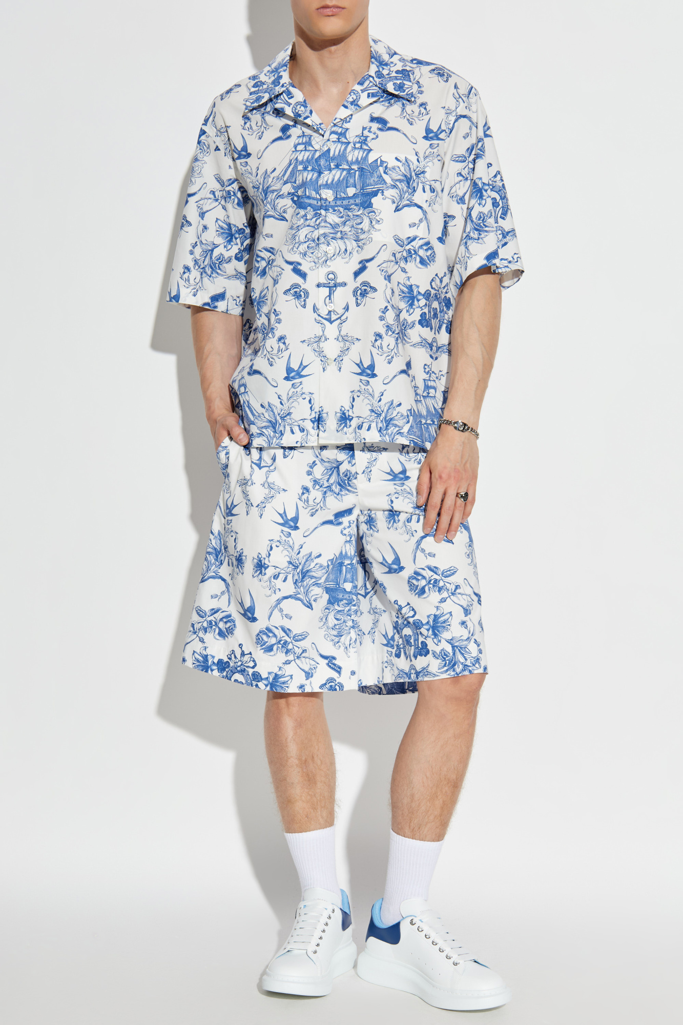 Printed Shorts, Men's, Blue