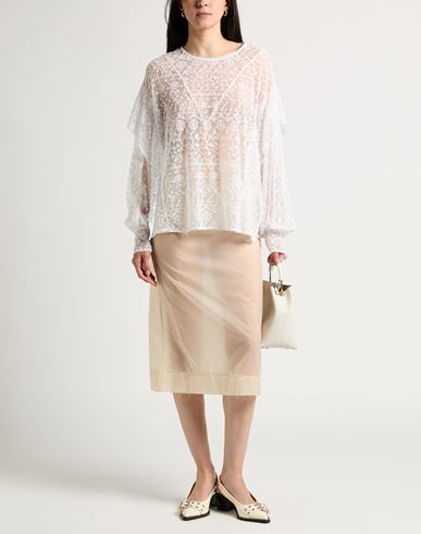 Woman Top White Size M Viscose, Polyamide, Polyester