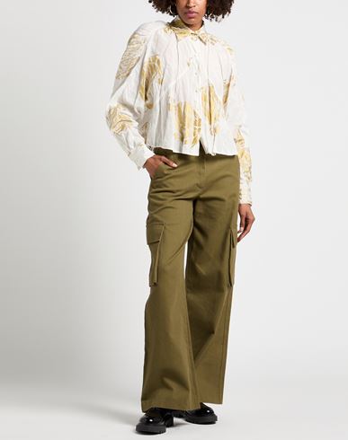 Woman Shirt Ivory Size 12 Cotton, Silk, Metallic fiber