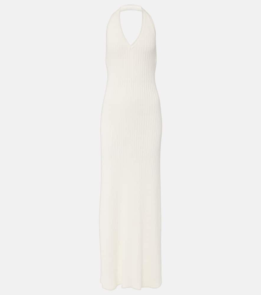 Nili Lotan Ivenka ribbed-knit cotton maxi dress