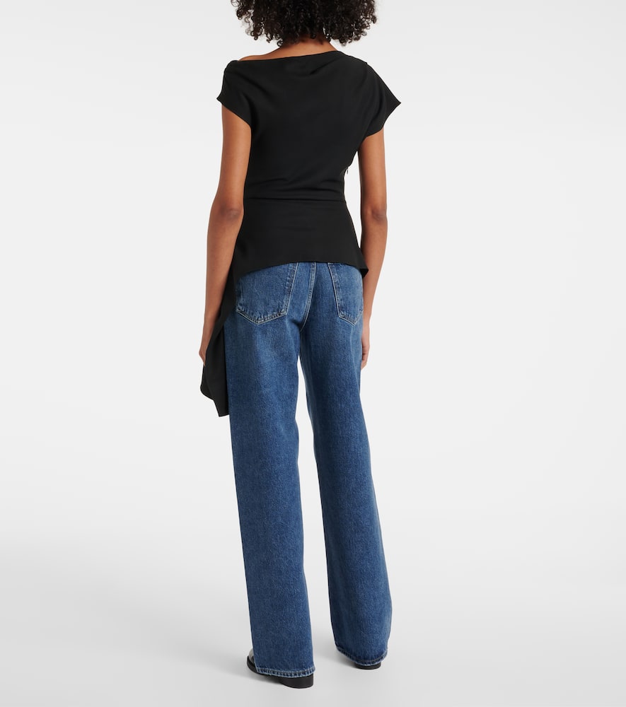 Saskia draped off-shoulder top