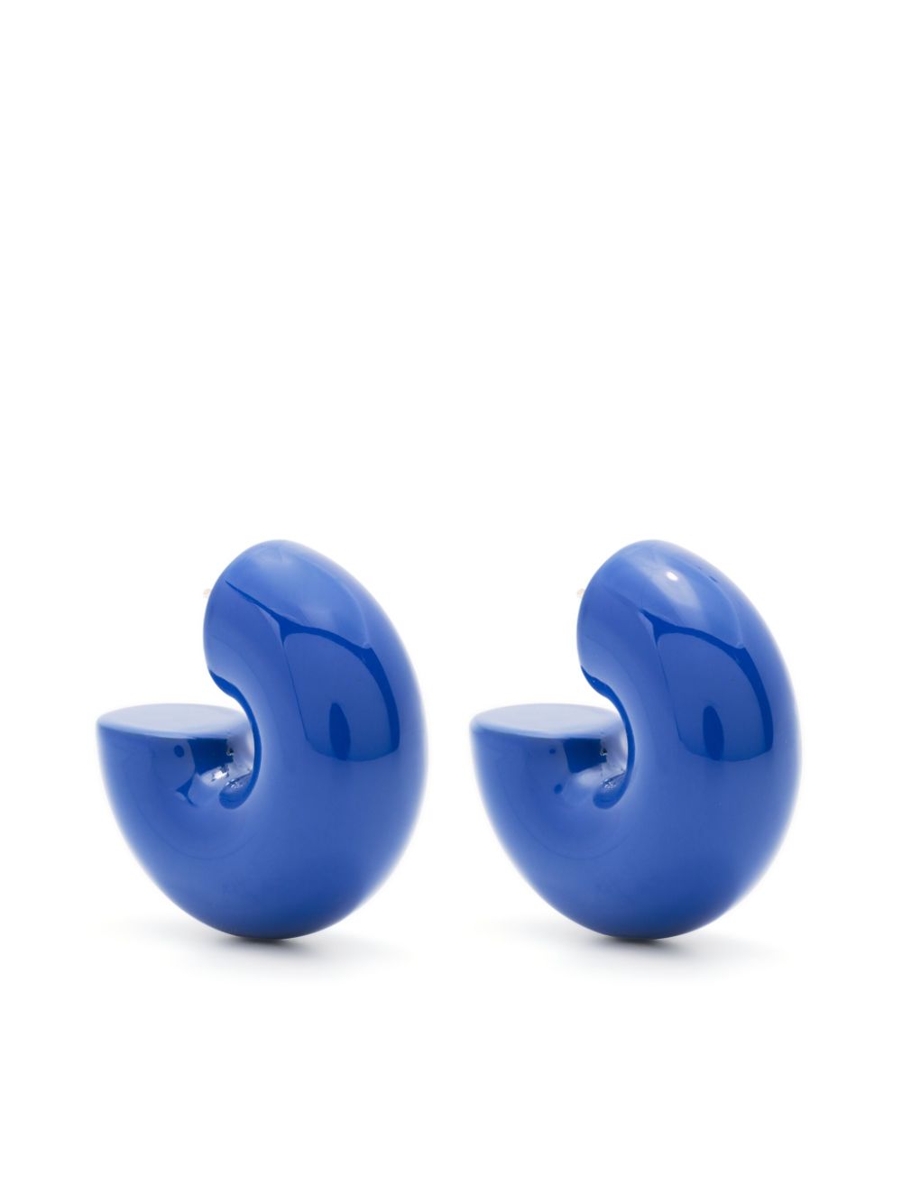 Beam circular polished earrings - Blue